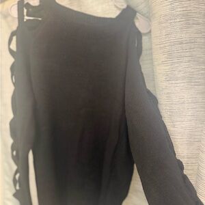 SHEIN Black Off-the-Shoulder Sweater